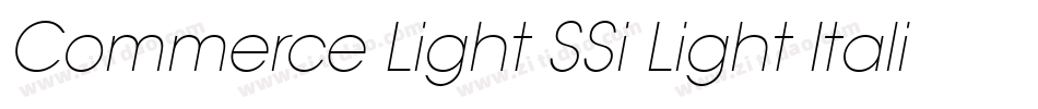 Commerce Light SSi Light Italic字体转换